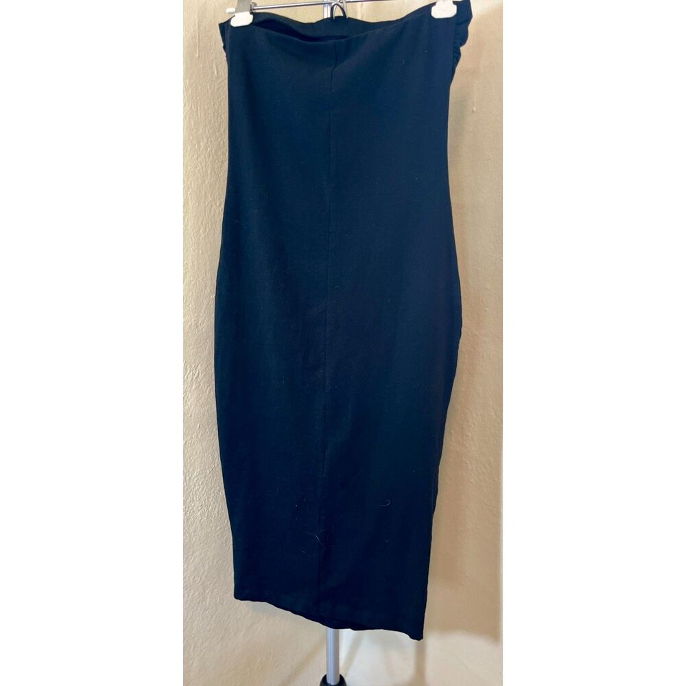 Derek Heart Black Strapless Bodycon Midi Dress Size M